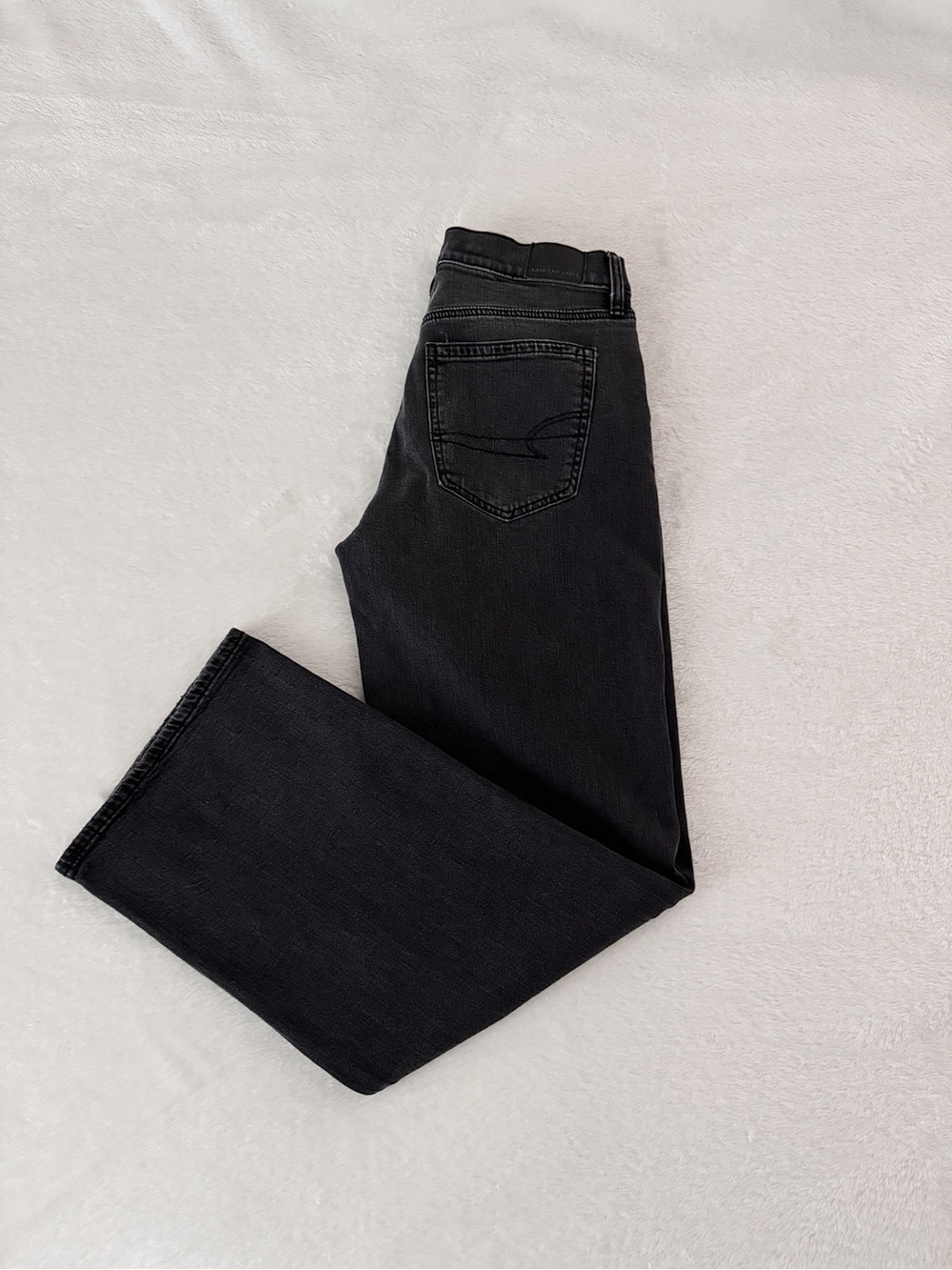 American Eagle Stovepipe Baggy Jeans High Rise Strigid Size 2 LONG